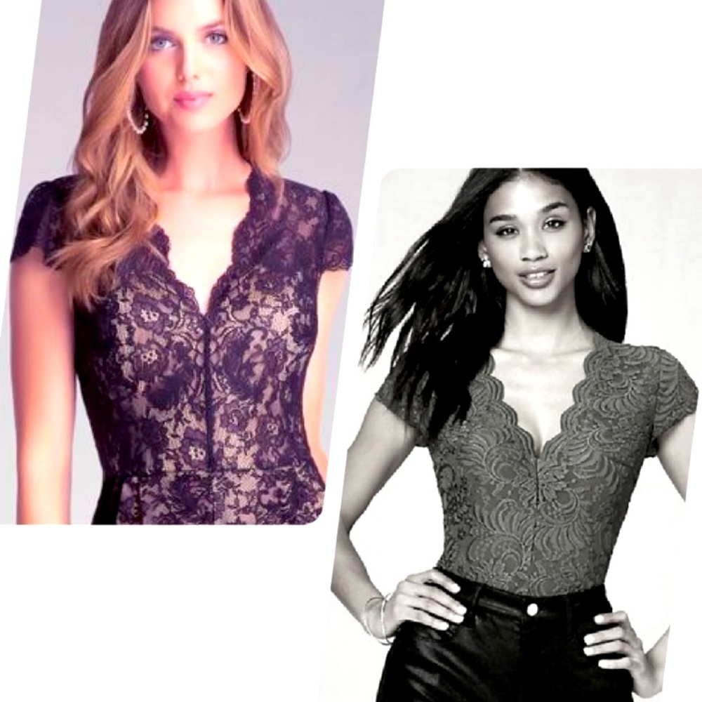Bebe black lace bodysuit